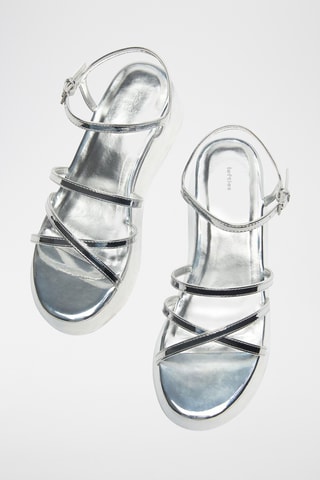 Platform Sandalen - Zilverkleurig