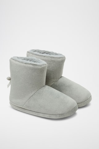 Gevoerde Pantoffels - Lichtgrijs