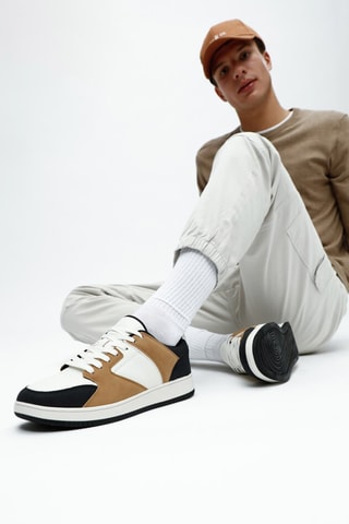 Baskets - Camel et noir