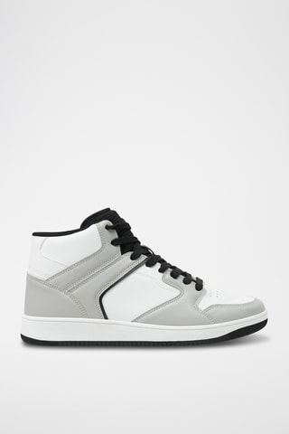 Baskets montantes - Blanc et gris