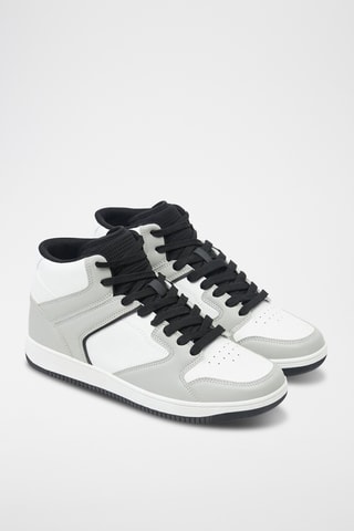 Baskets montantes - Blanc et gris