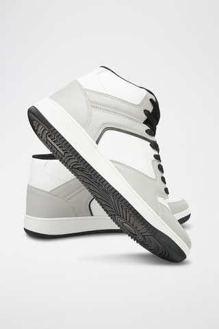 Baskets montantes - Blanc et gris