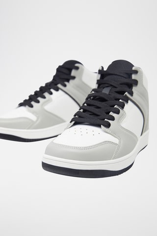 Baskets montantes - Blanc et gris
