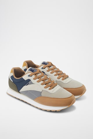 Baskets - Bleu marine et camel