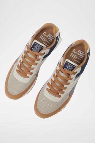 Baskets - Bleu marine et camel