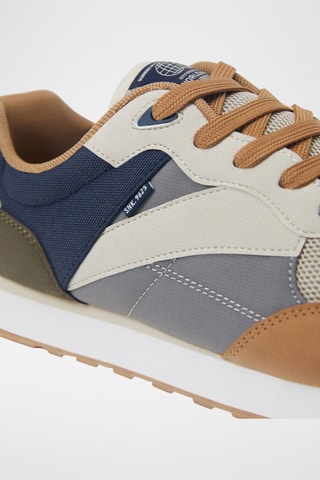 Baskets - Bleu marine et camel