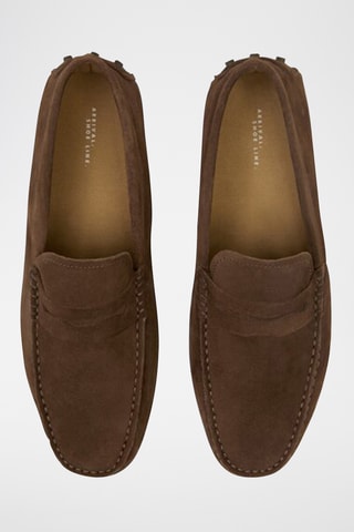 Mocassins en nubuck - Marron foncé