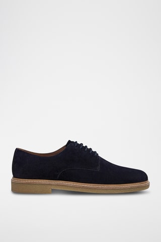 Derbys en nubuck - Bleu marine