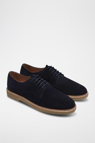 Derbys en nubuck - Bleu marine