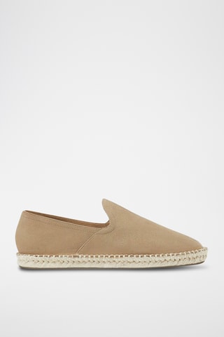 Espadrilles en nubuck - Marron clair