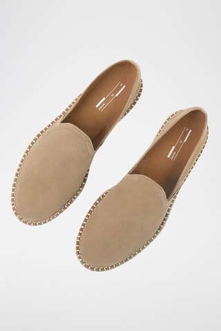 Espadrilles en nubuck - Marron clair