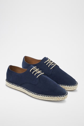 Derbys en nubuck - Bleu marine