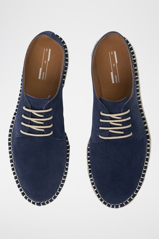 Derbys en nubuck - Bleu marine