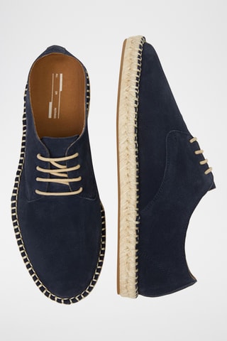 Derbys en nubuck - Bleu marine