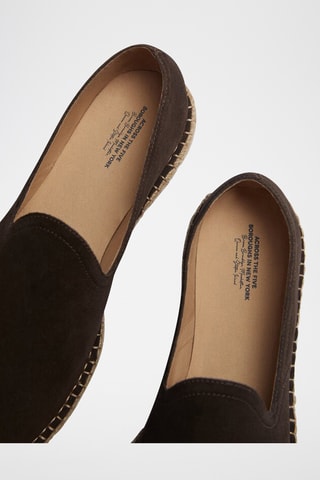 Espadrilles en nubuck - Marron foncé