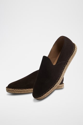 Espadrilles en nubuck - Marron foncé