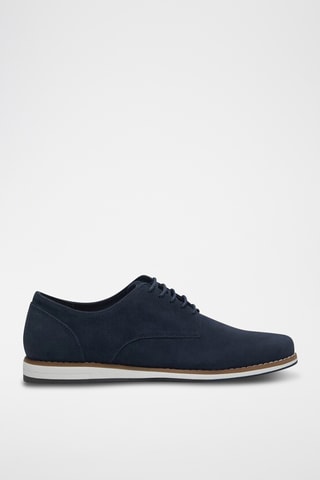 Derbys en nubuck - Bleu marine