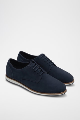 Derbys en nubuck - Bleu marine