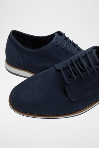 Derbys en nubuck - Bleu marine