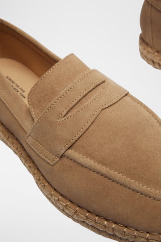 Mocassins en nubuck - Beige