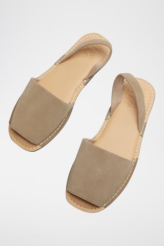 Sandales avarca en cuir - Taupe