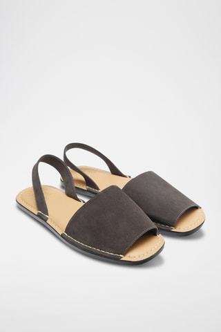 Sandales en nubuck - Gris foncé