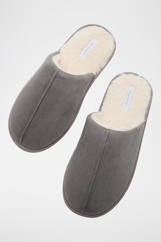 Pantoufles fourrées - Gris
