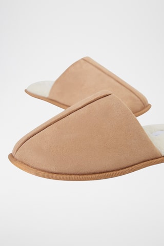 Pantoufles fourrées - Beige