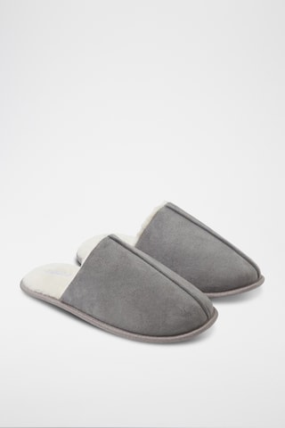 Pantoufles fourrées - Gris
