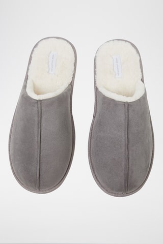 Pantoufles fourrées - Gris