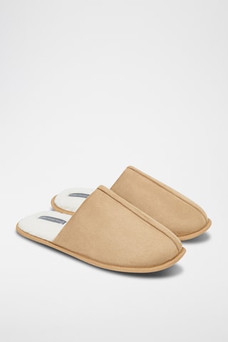 Pantoufles fourrées - Beige
