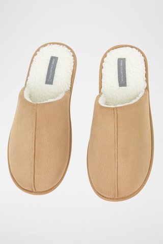 Pantoufles fourrées - Beige