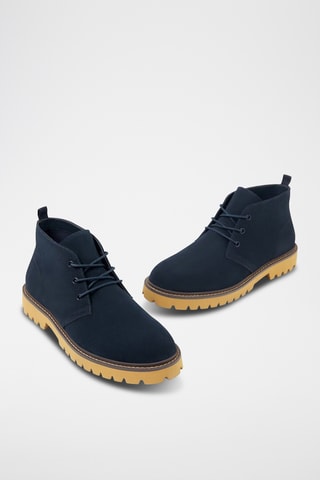 Boots en nubuck - Bleu marine