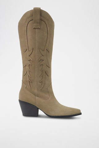 Bottes en nubuck - Beige