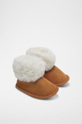 Chaussons fourrés - Marron