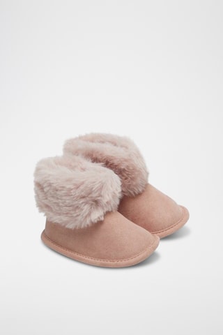 Chaussons fourrés - Rose poudré