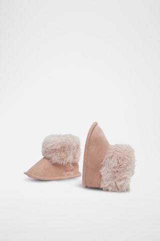Chaussons fourrés - Rose poudré
