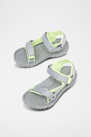 Sandales - Gris clair et vert