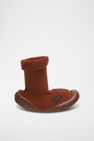 Chaussons-chaussettes - Rouge brique