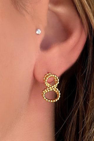 Brincos folheados a ouro fino amarelo