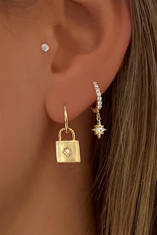 Brincos folheados a ouro fino amarelo