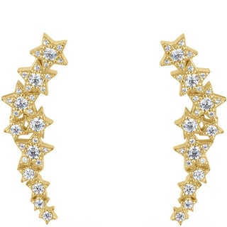 Boucles d'oreilles - Laiton doré & oxyde de zirconium