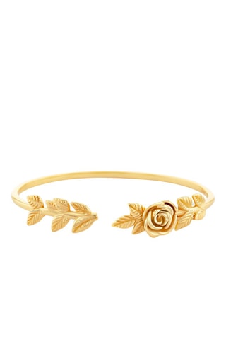 Pulseira rígida folheada a ouro fino amarelo