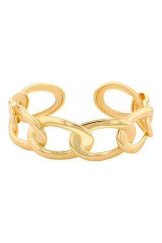 Pulseira rígida folheada a ouro fino amarelo