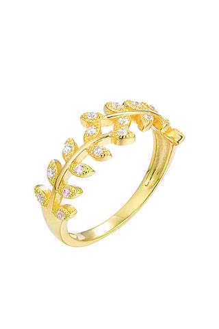 Anel folheado a ouro fino amarelo
