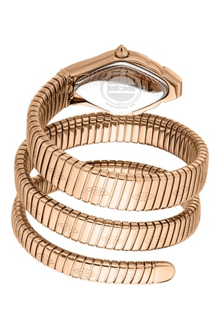 Montre à quartz en acier et doré à l'or rose