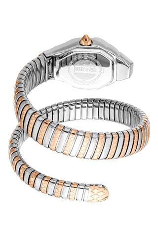 Montre à quartz en acier - Argenté et doré rose
