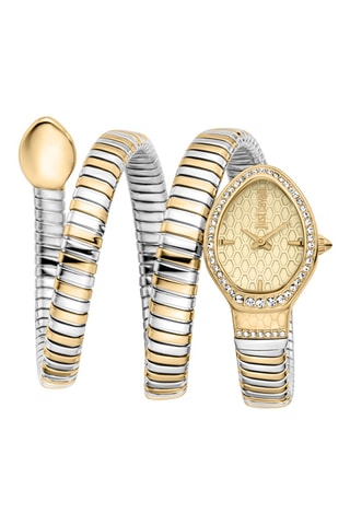 Montre à quartz en acier - Argenté et doré
