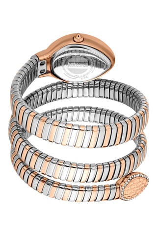 Montre à quartz en acier - Argenté et doré rose