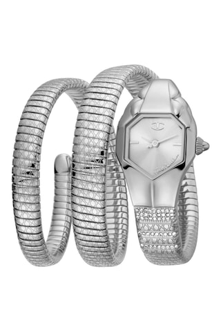 Montre à quartz en acier et cristaux tchèques